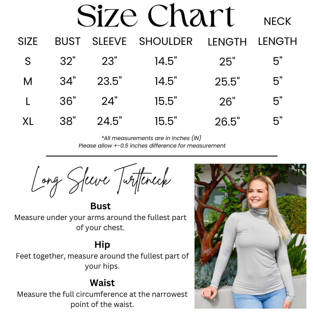 Zenana Long Sleeve Turtle Neck Top - Shirts sb_tops