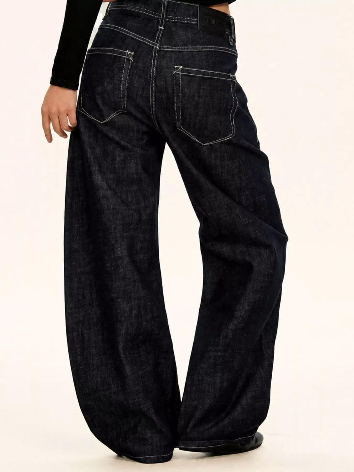 Wide-Leg Jeans — back view