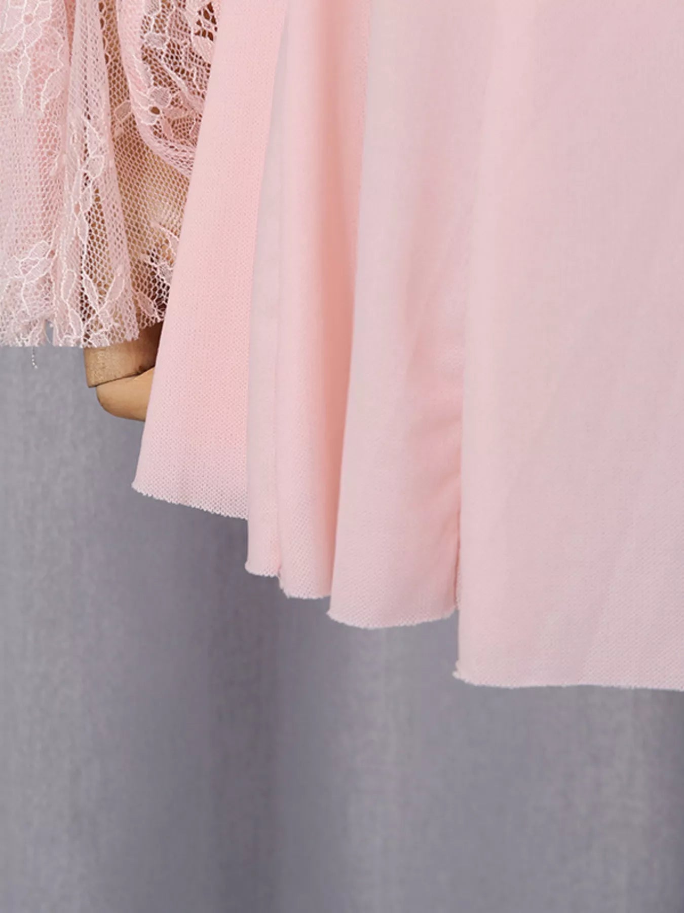 Trendsi Lace Flare Sleeve Mini Dress -