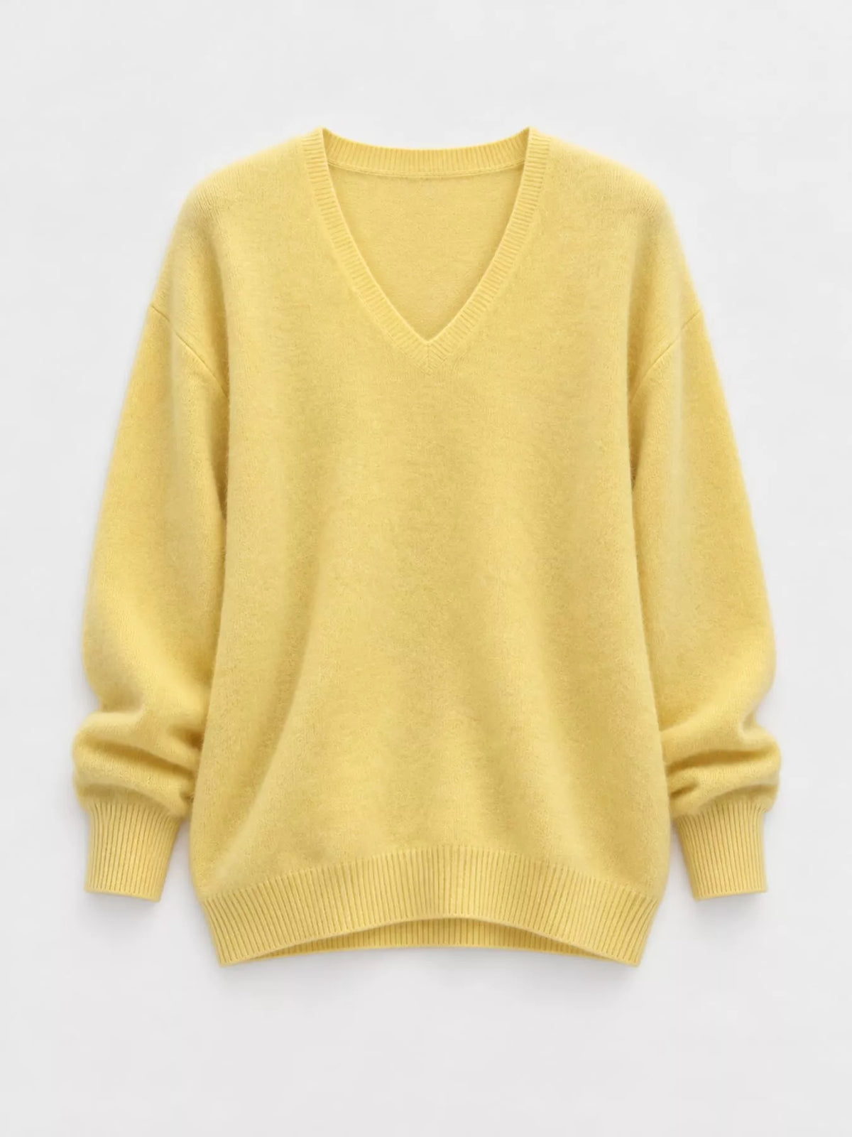 Yellow v-neck sweater
