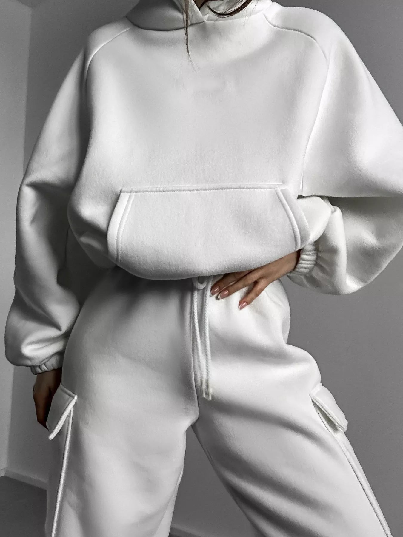 Trendsi Kangaroo Pocket Hoodie and Joggers Set -