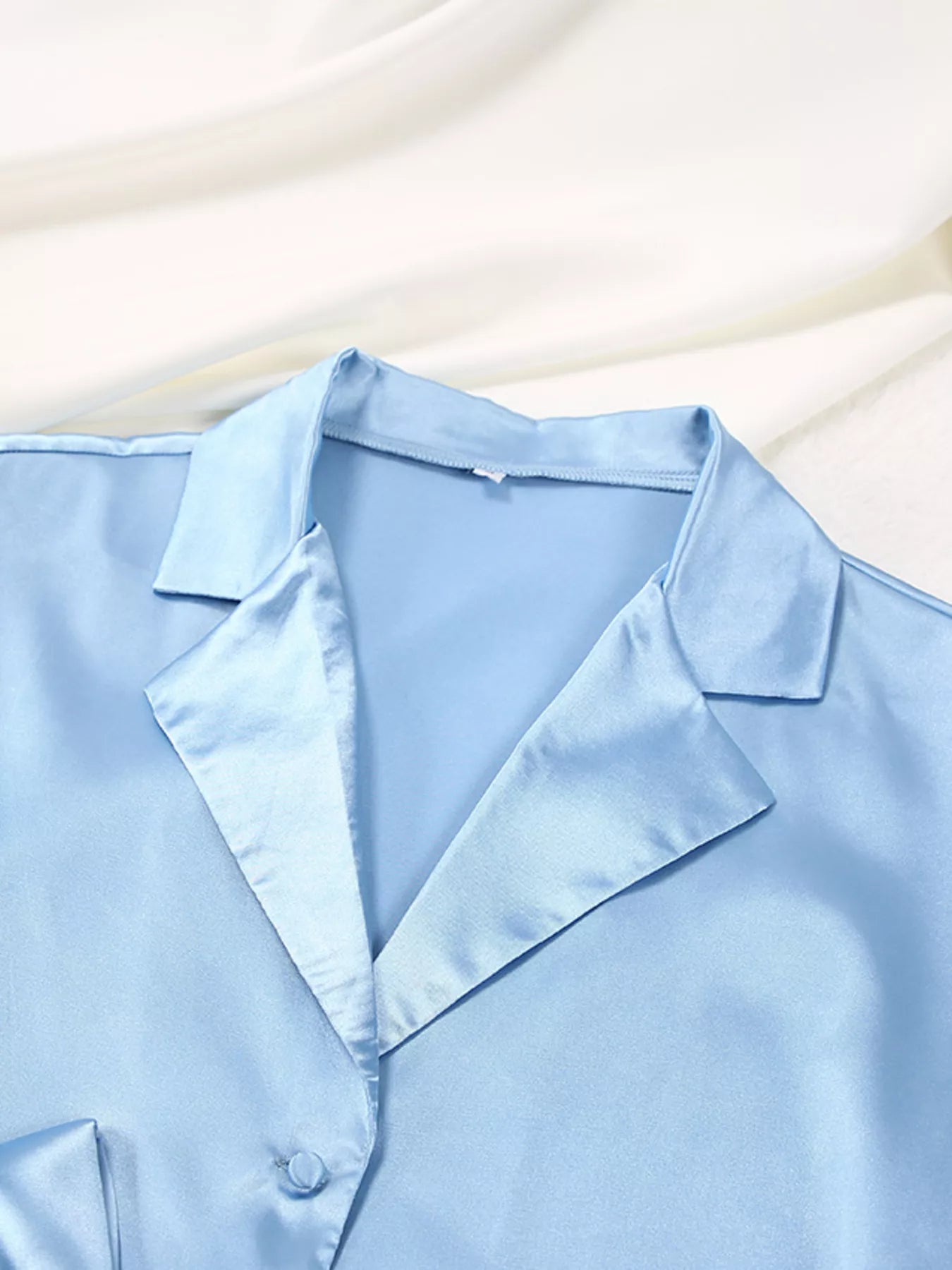 Trendsi Satin Long Sleeve Shirt and Pants Set -