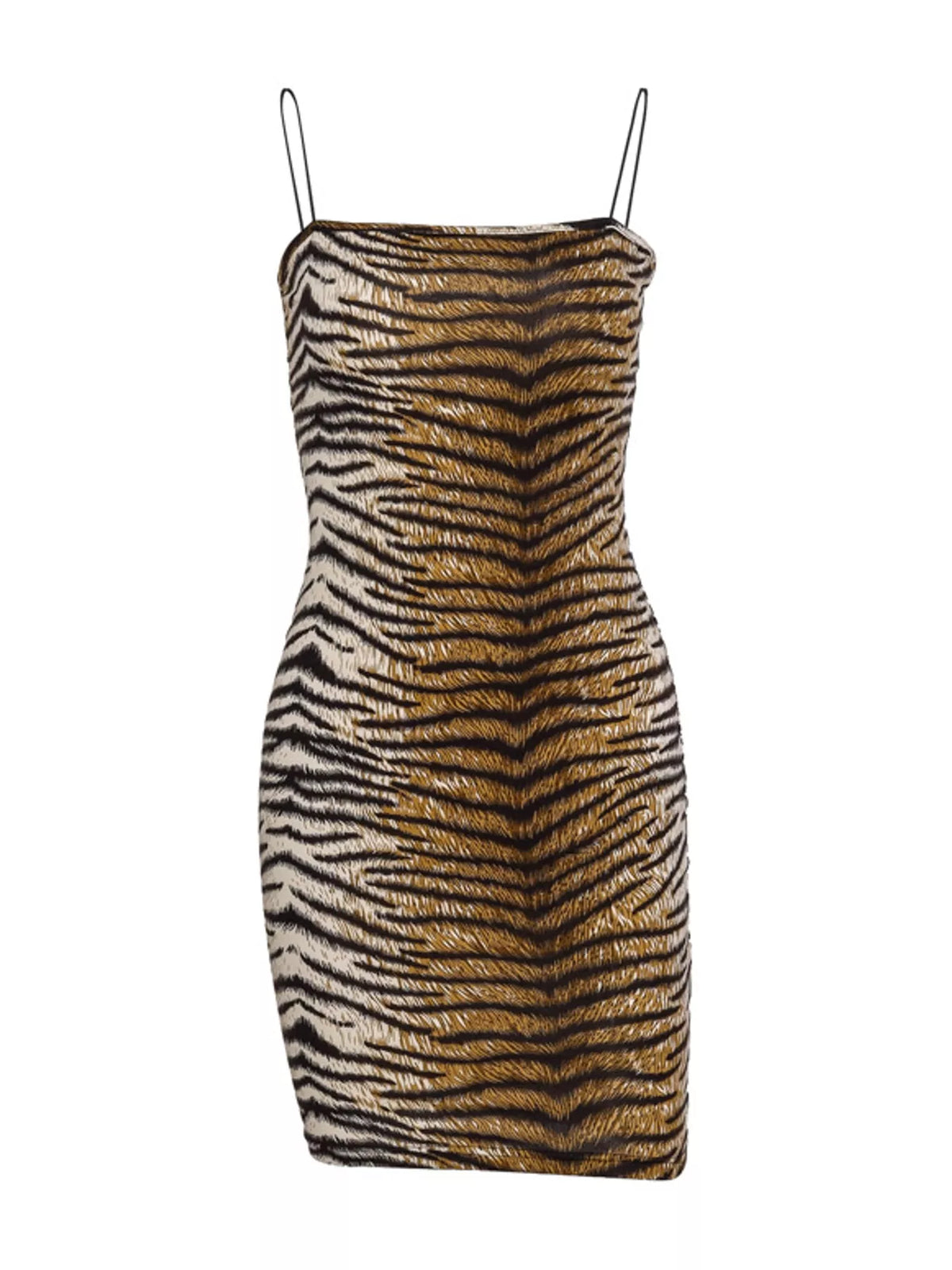 Square neck spaghetti-strap mini dress, product view