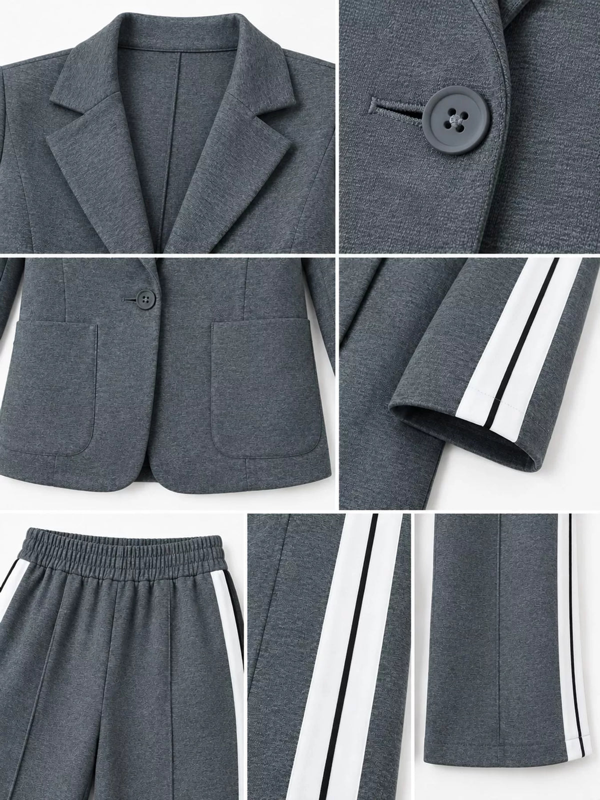 Set with Side Stripe Detail — garment construction details