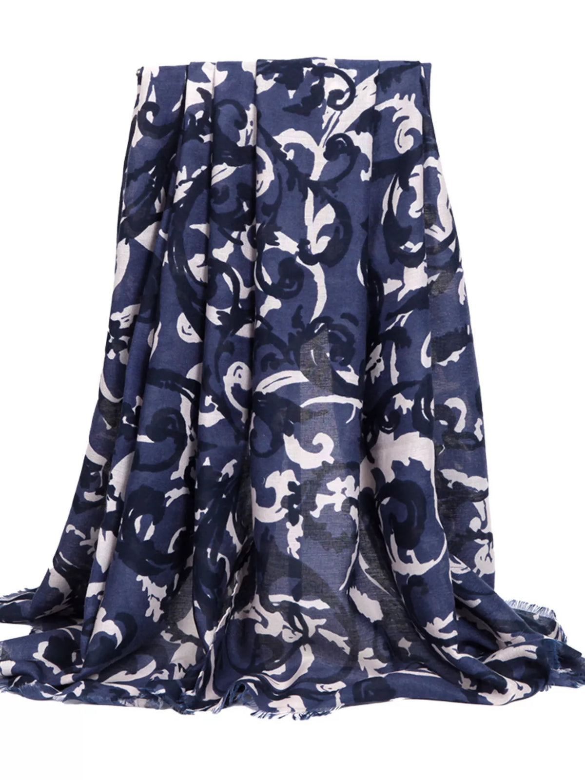 Botanical Print Fringed Scarf, product view