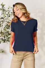 Trendsi Basic Bae Full Size Round Neck Short Sleeve T-Shirt -