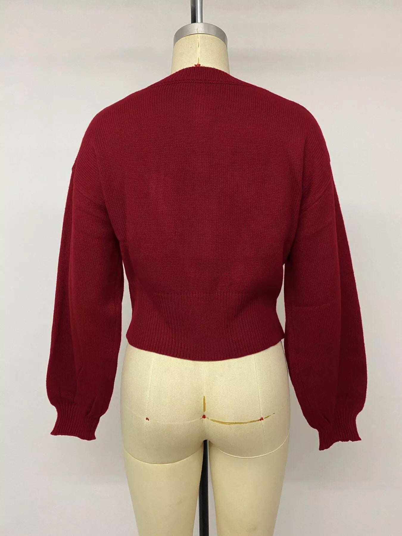 Trendsi Heart-Button Knit Cardigan -