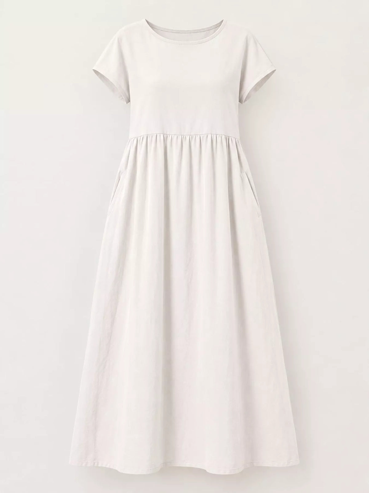 Round neck short sleeve midi dress, product view