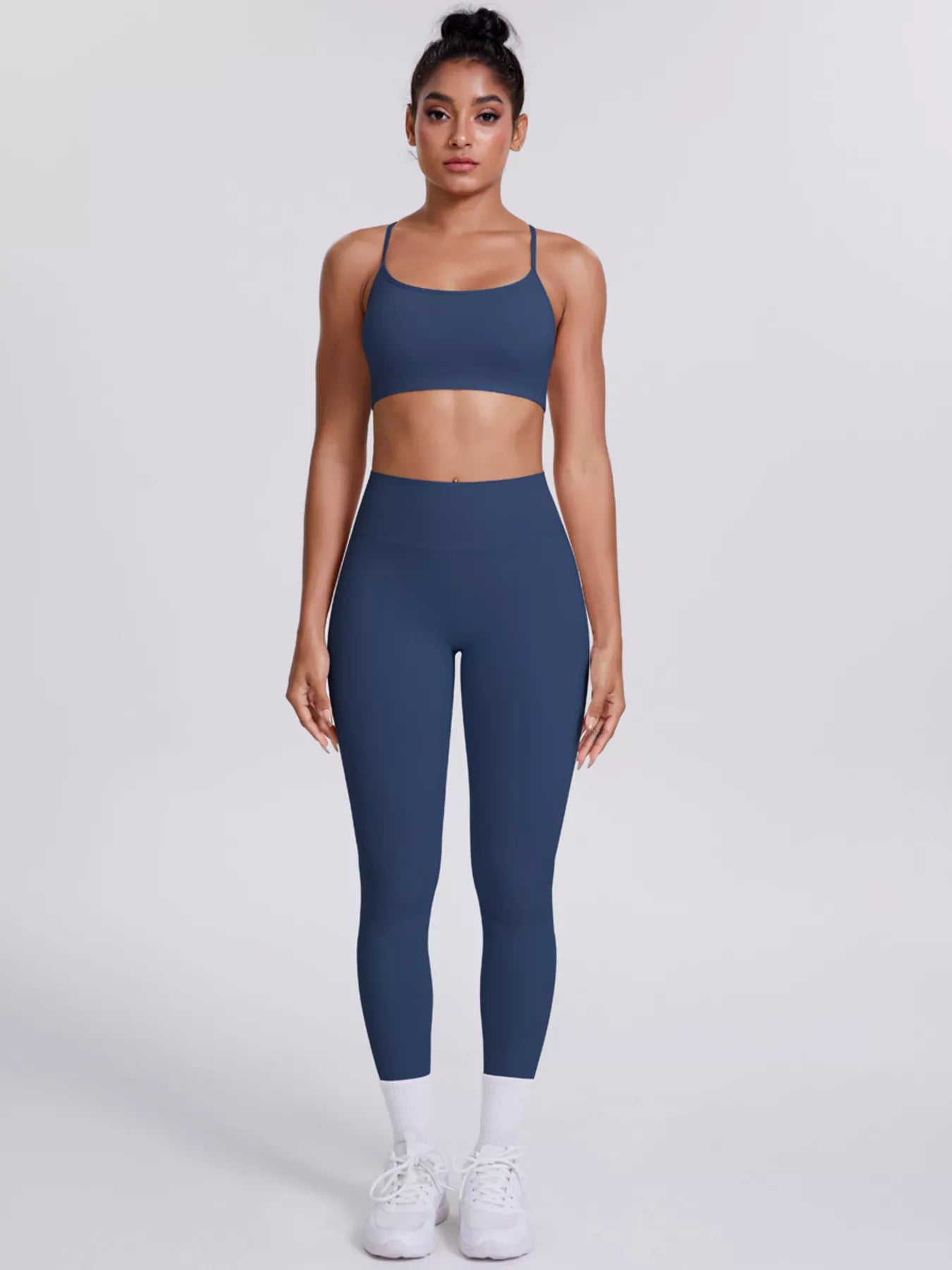 Trendsi Criss-Cross Back Cami and Leggings Active Set -