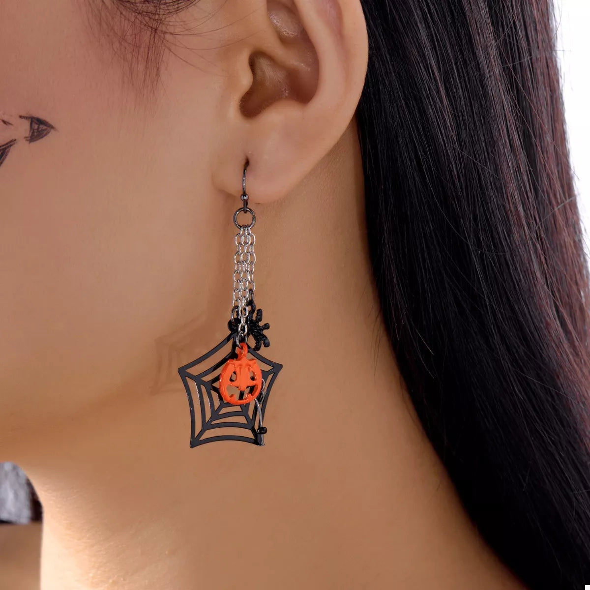 Trendsi Halloween Spider Web Earrings -