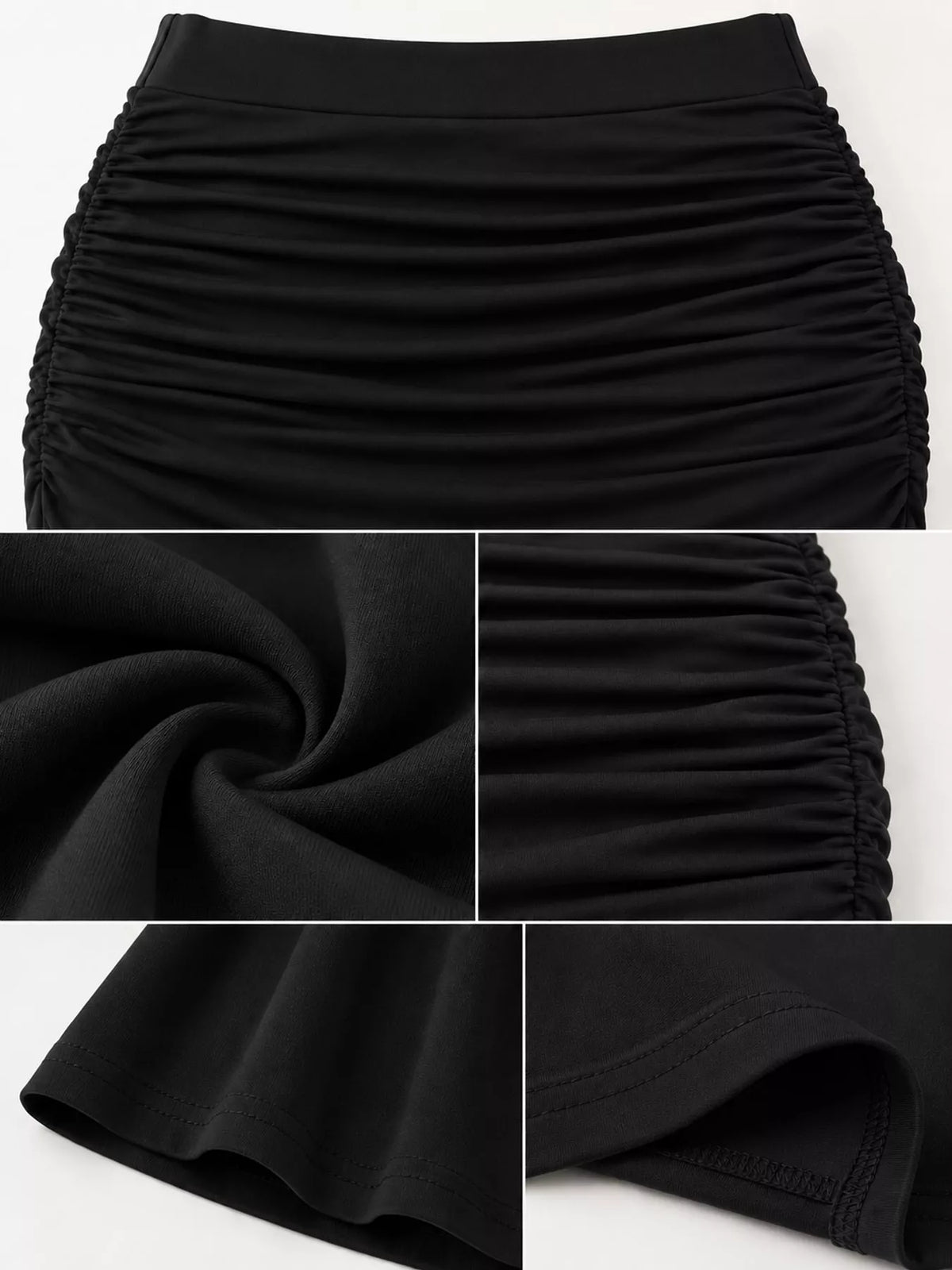 Ruched Maxi Skirt — construction details