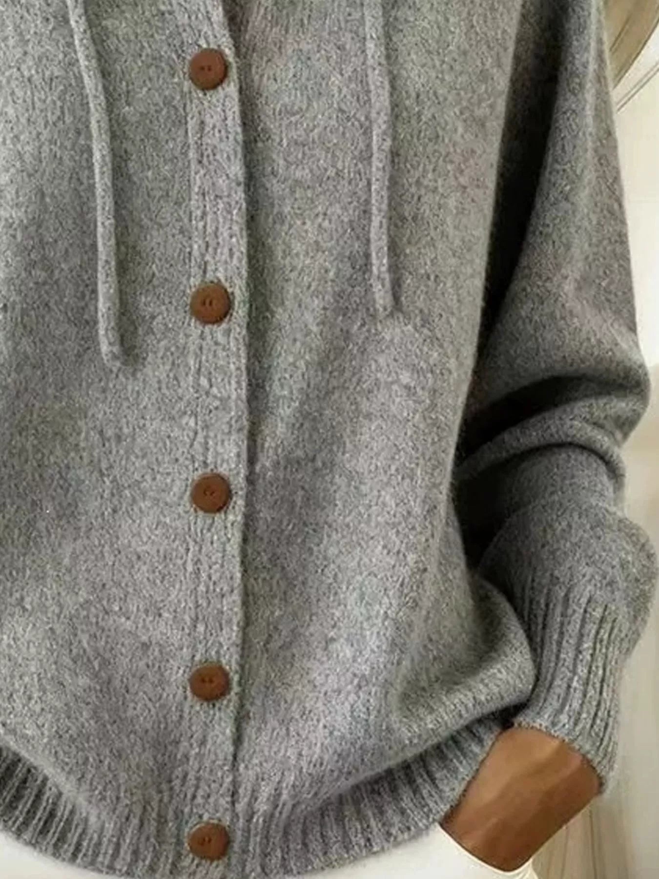 Trendsi Hooded Button-Up Cardigan -