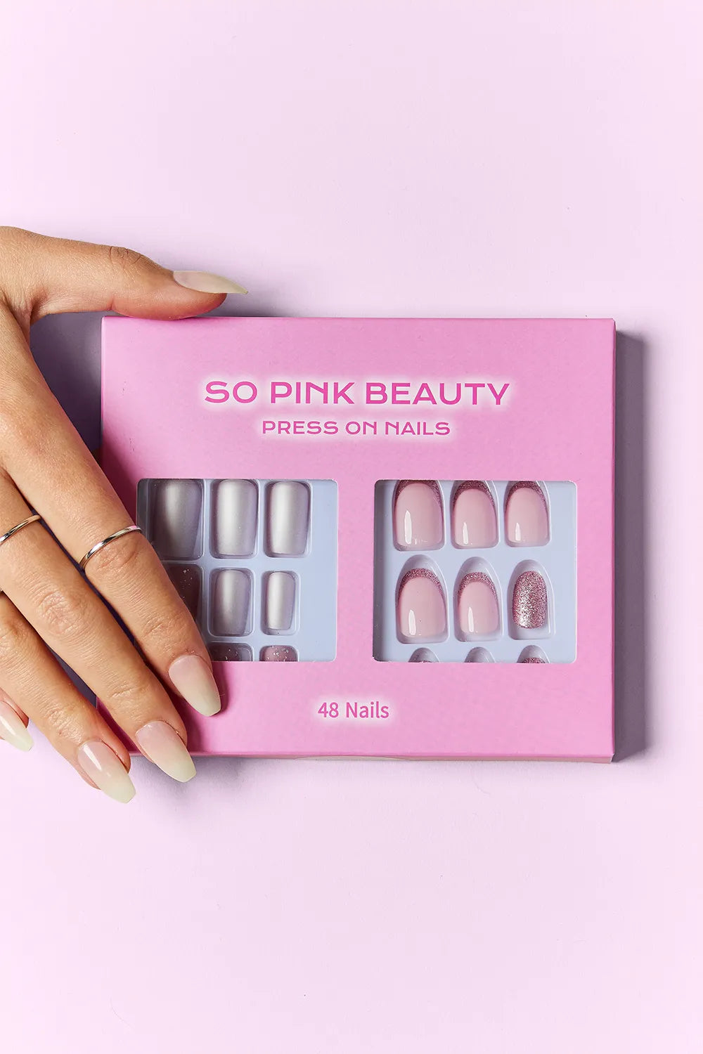 Press On Nails Lace Design Two Pack With Glue Included - alternate view 8