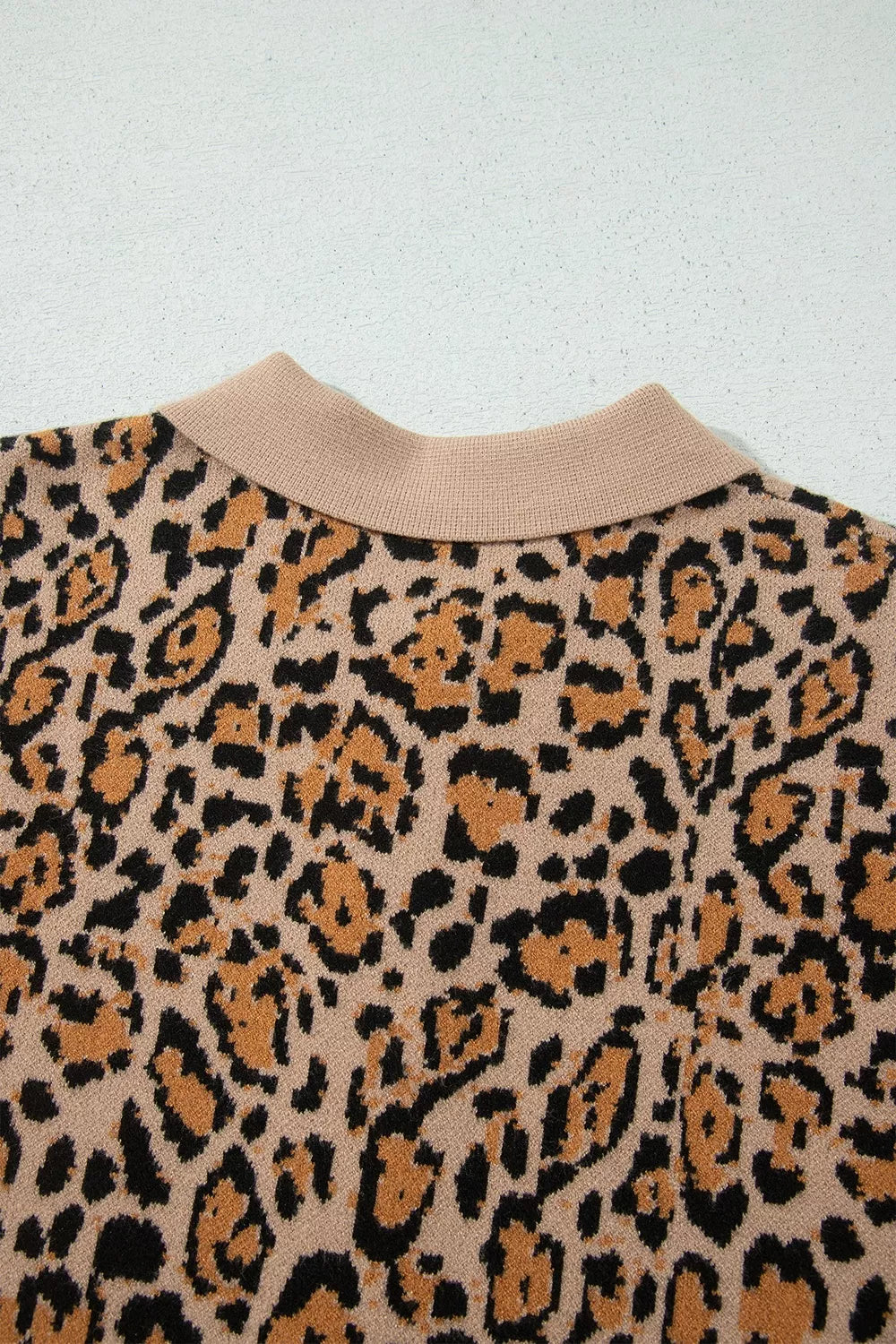 Trendsi Leopard Print Button-Up Cardigan Long Sleeve Cardigans -