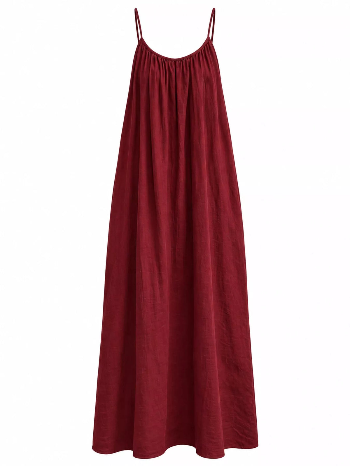 Backless Spaghetti Strap Maxi Dress — garment front