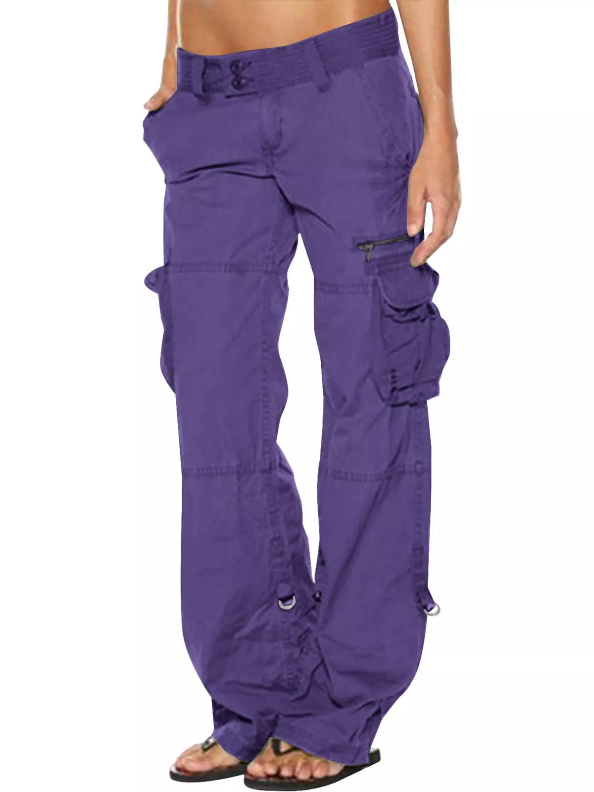 cargo pants, front view on model