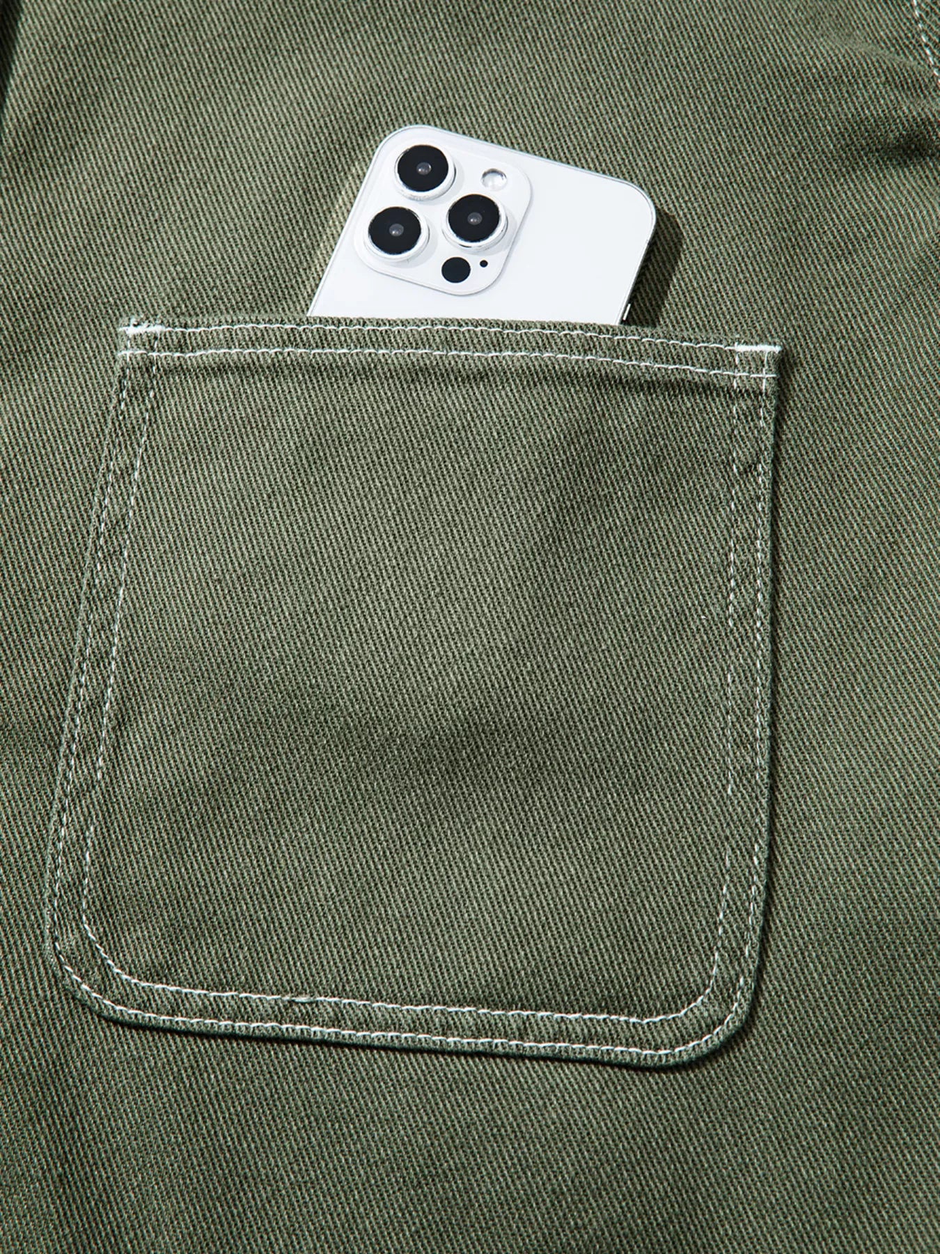 Trendsi Patched Pocket Collared Button Front Boyfriend Denim Jacket -
