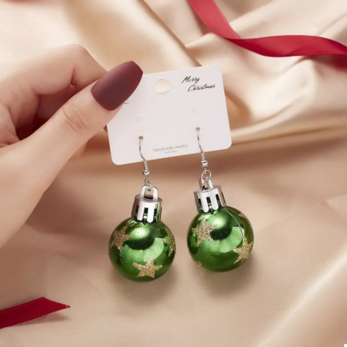 Trendsi Christmas Ball Drop Earrings -