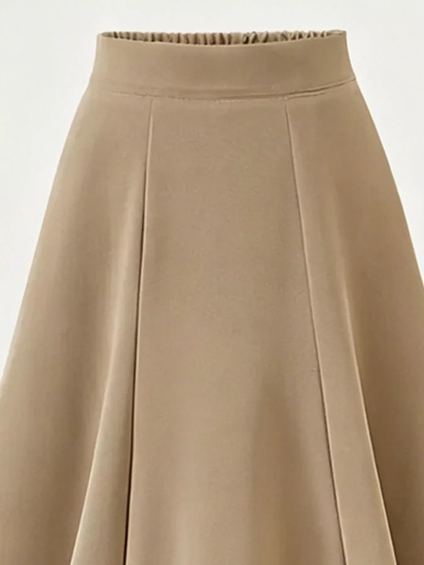Trendsi A-Line Midi Skirt with Elastic Waistband -