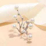 Trendsi Alloy Pearl Bypass Ring -