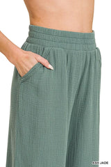 Trendsi Zenana Double Gauze Lounge Pants -