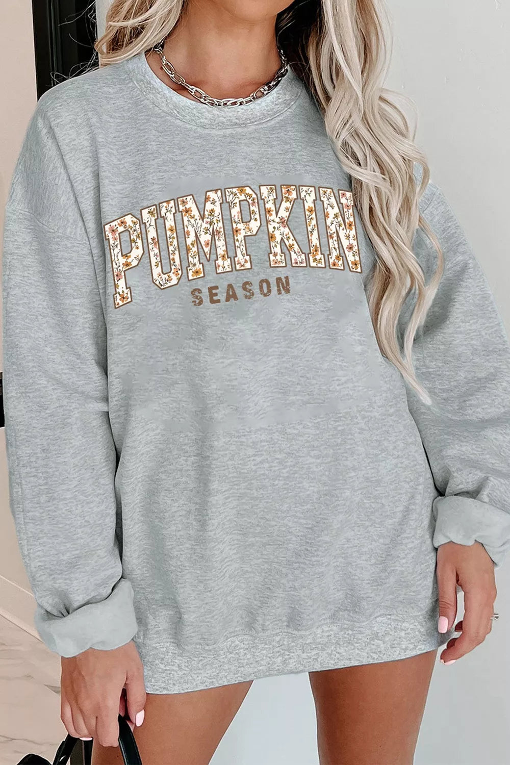Trendsi PUMPKIN SEASON Oversized Pullover Sweatshirt -