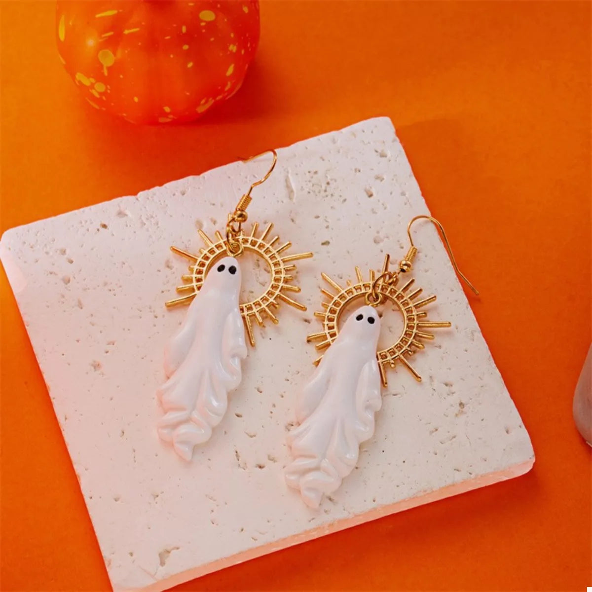 Trendsi Halloween Sunburst Ghost Drop Earrings -