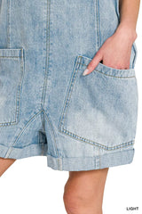 Trendsi Zenana Denim Short Overalls -
