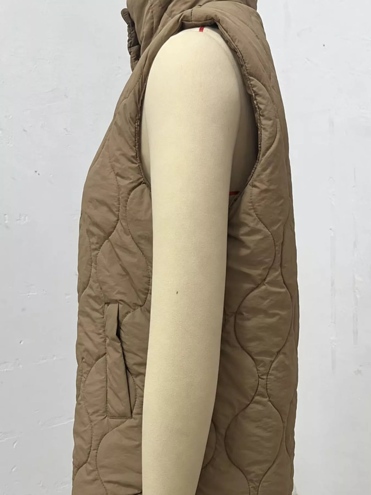 Quilted Snap-Front Vest — side view