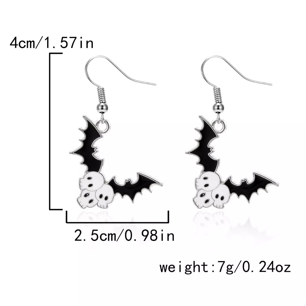 Trendsi Halloween Bat Drop Earrings -