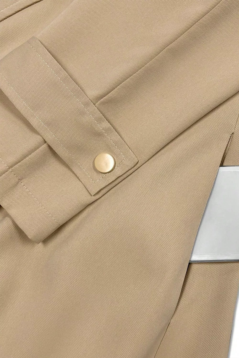 Trendsi Wide Lapels Belt Trench Coat -