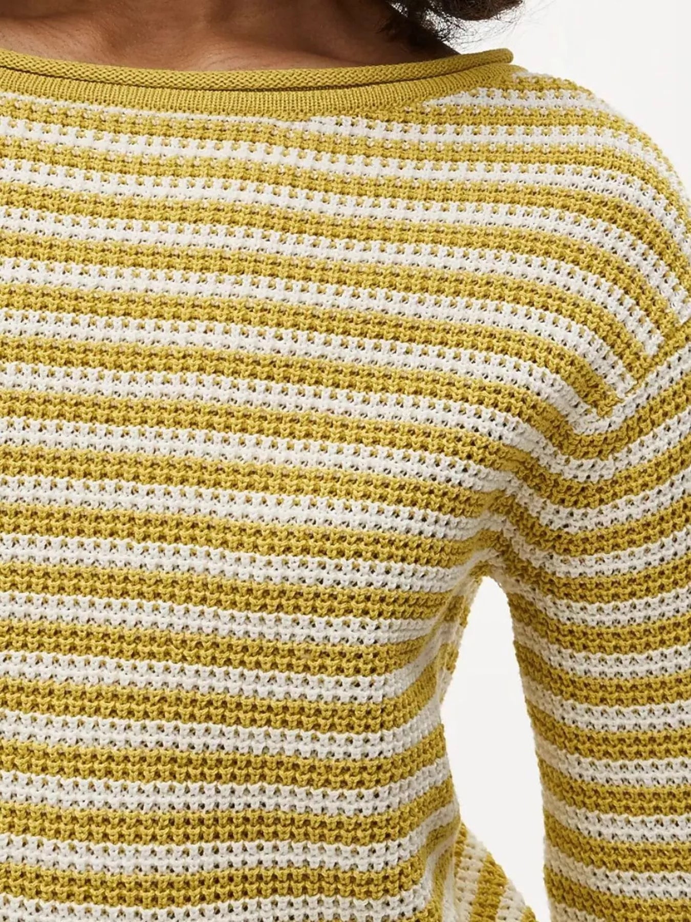 Trendsi Striped Boat Neck Knit Sweater -