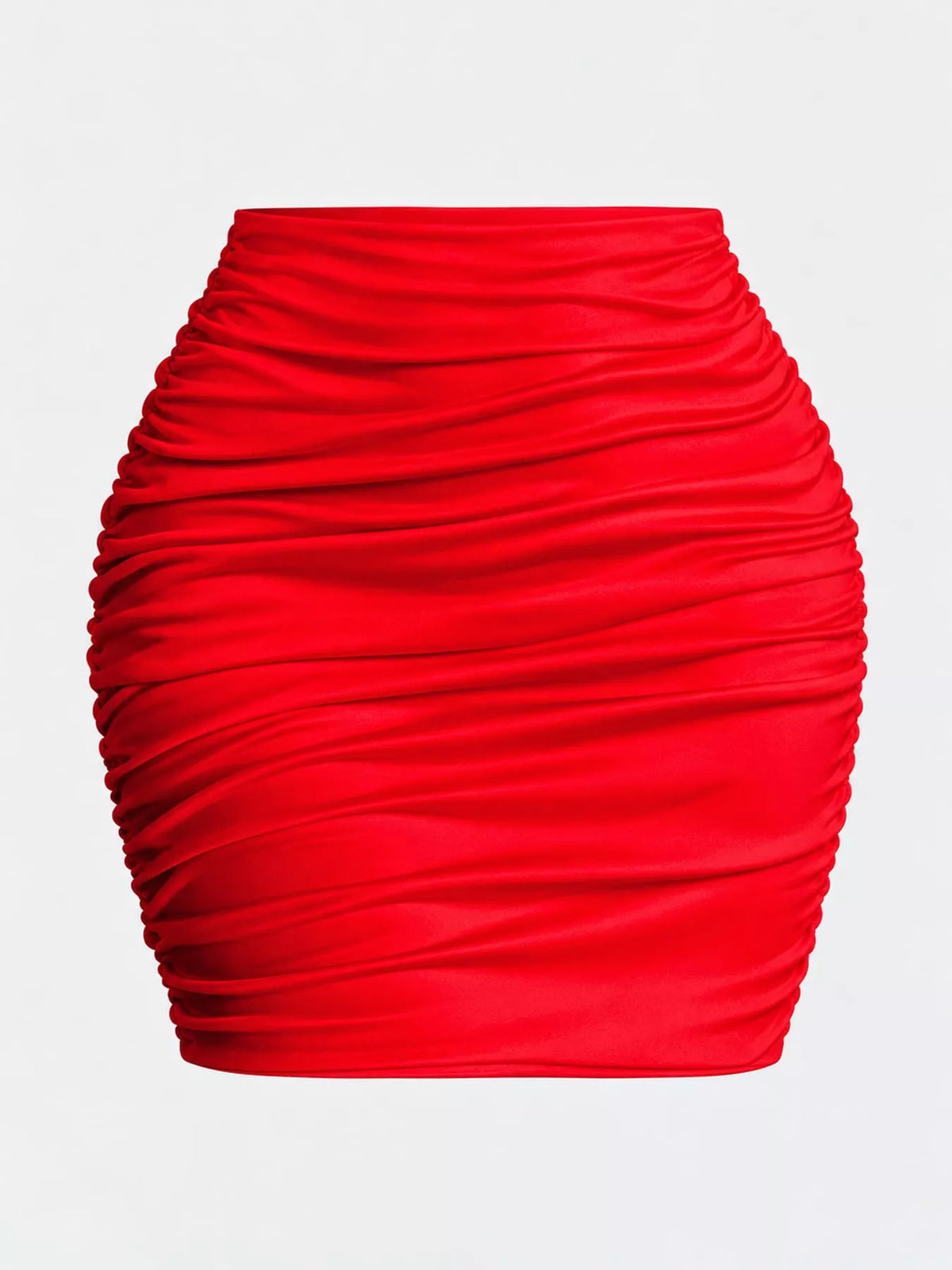 Ruched Bodycon Mini Skirt — garment front