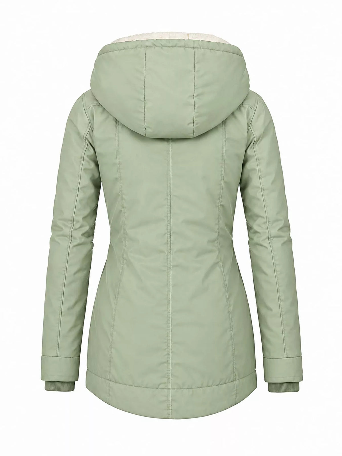 Sherpa-Lined Hooded Jacket — back view