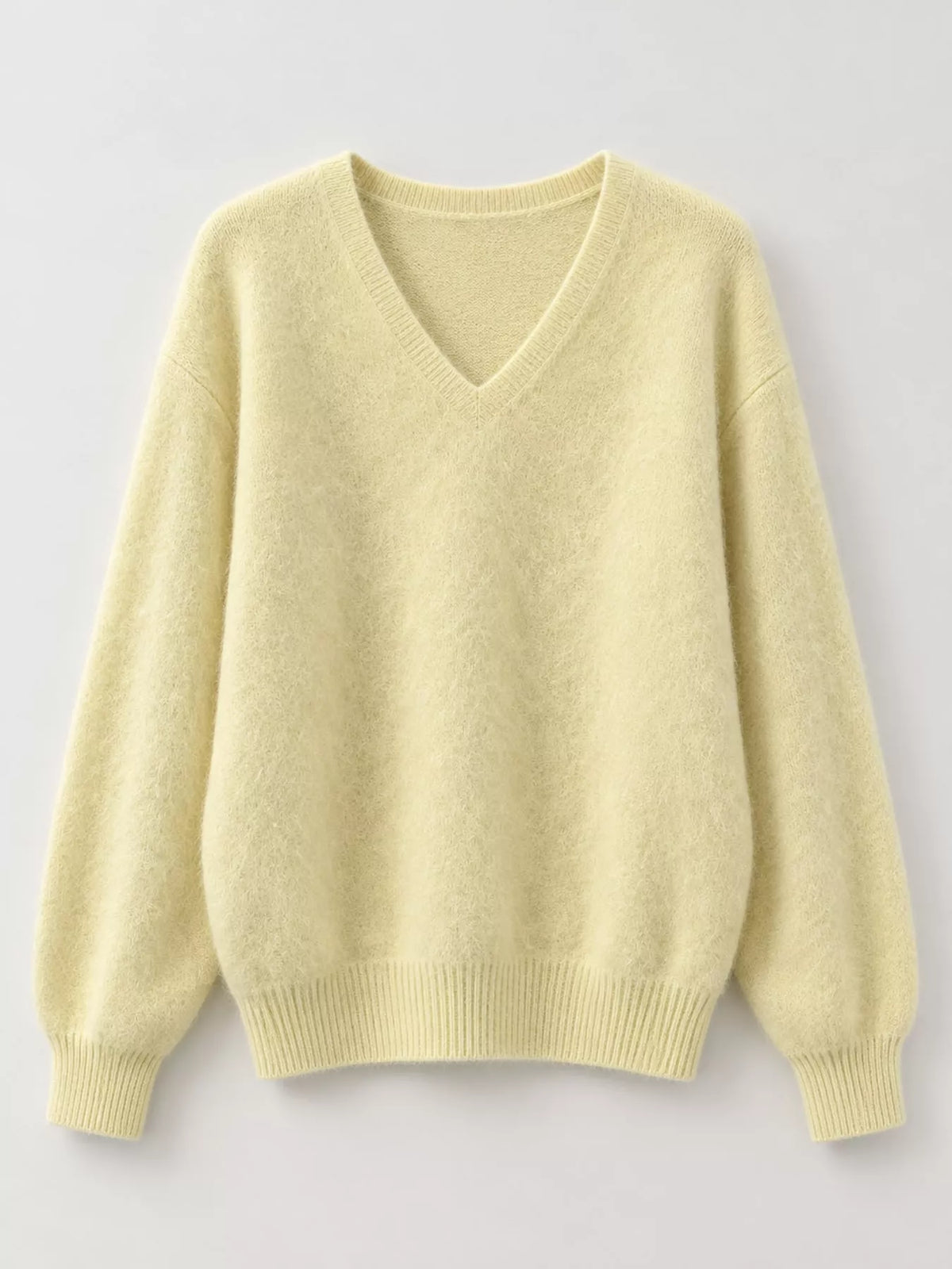 Yellow v-neck sweater