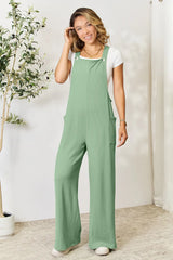 Trendsi Double Take Full Size Wide Strap Overall with Pockets -