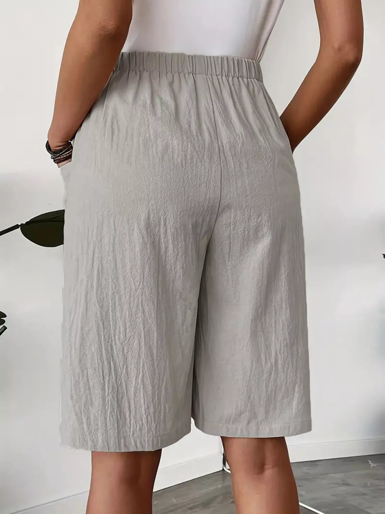 Trendsi Elastic Waist Wrap Skort -