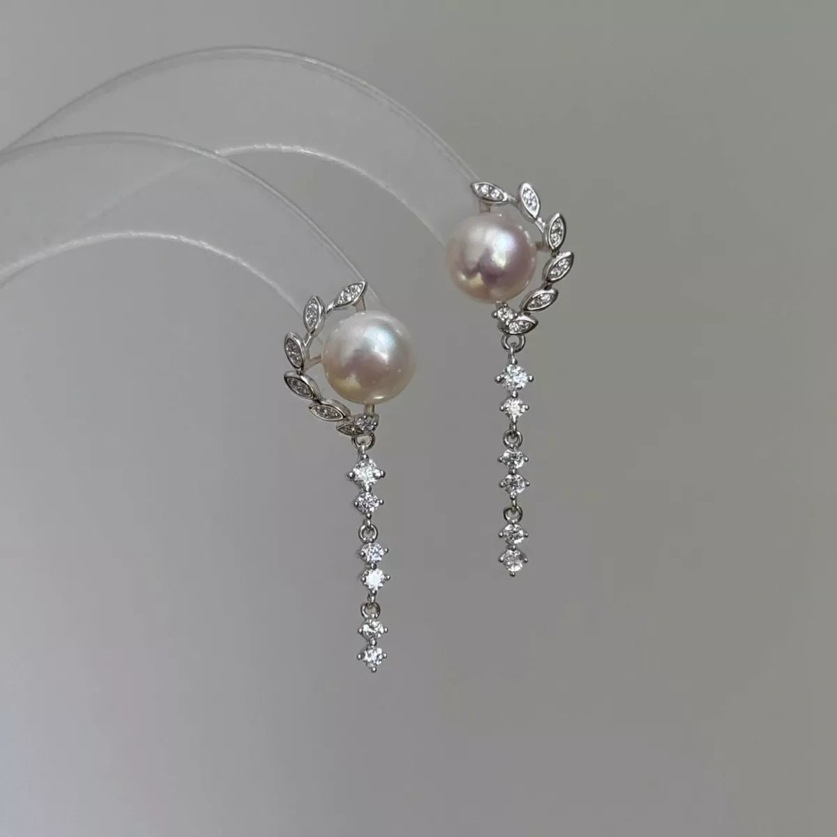 Trendsi Pearl Zircon Drop Earrings -