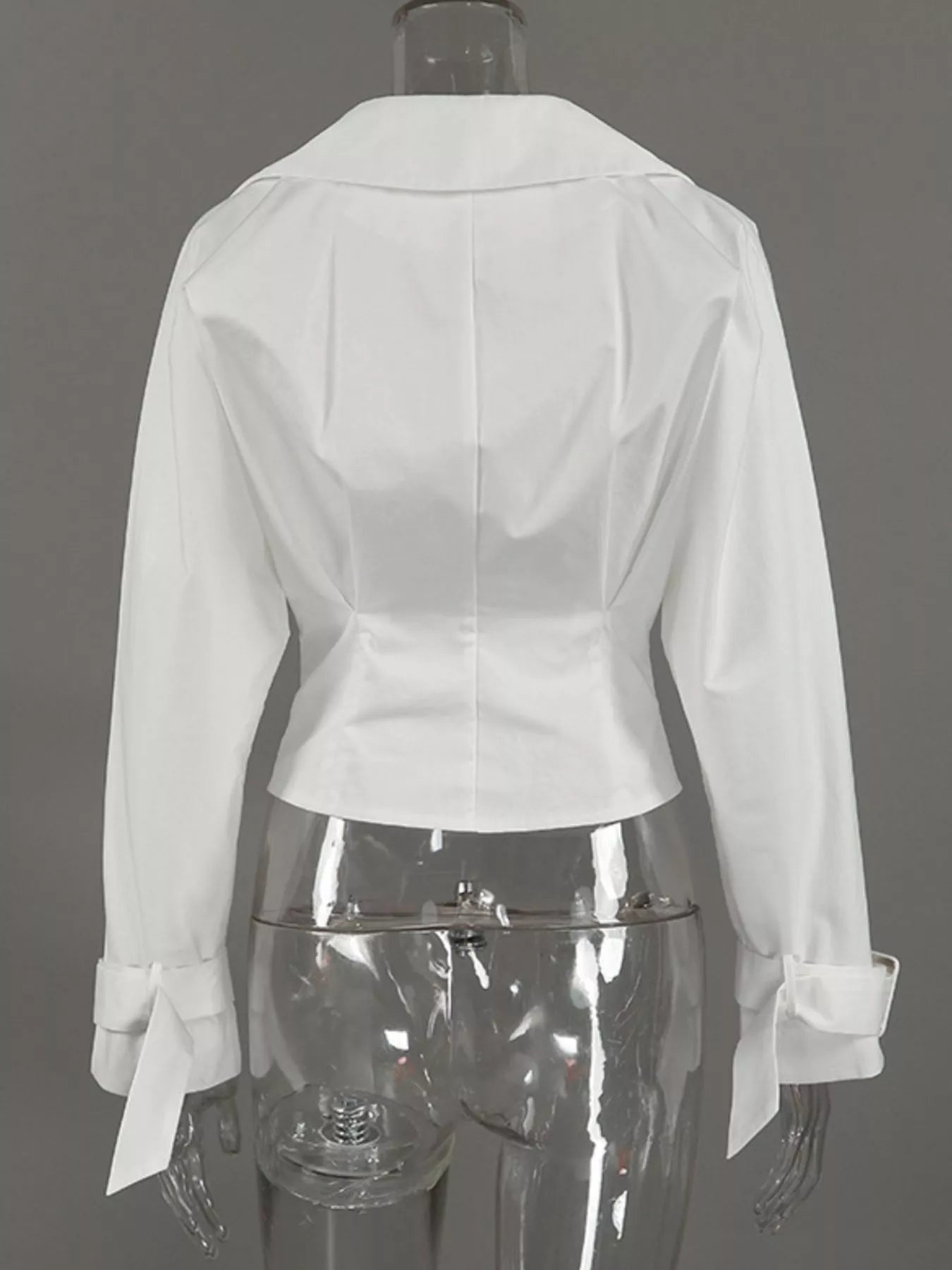 Trendsi Cropped Double-Breasted Blazer -