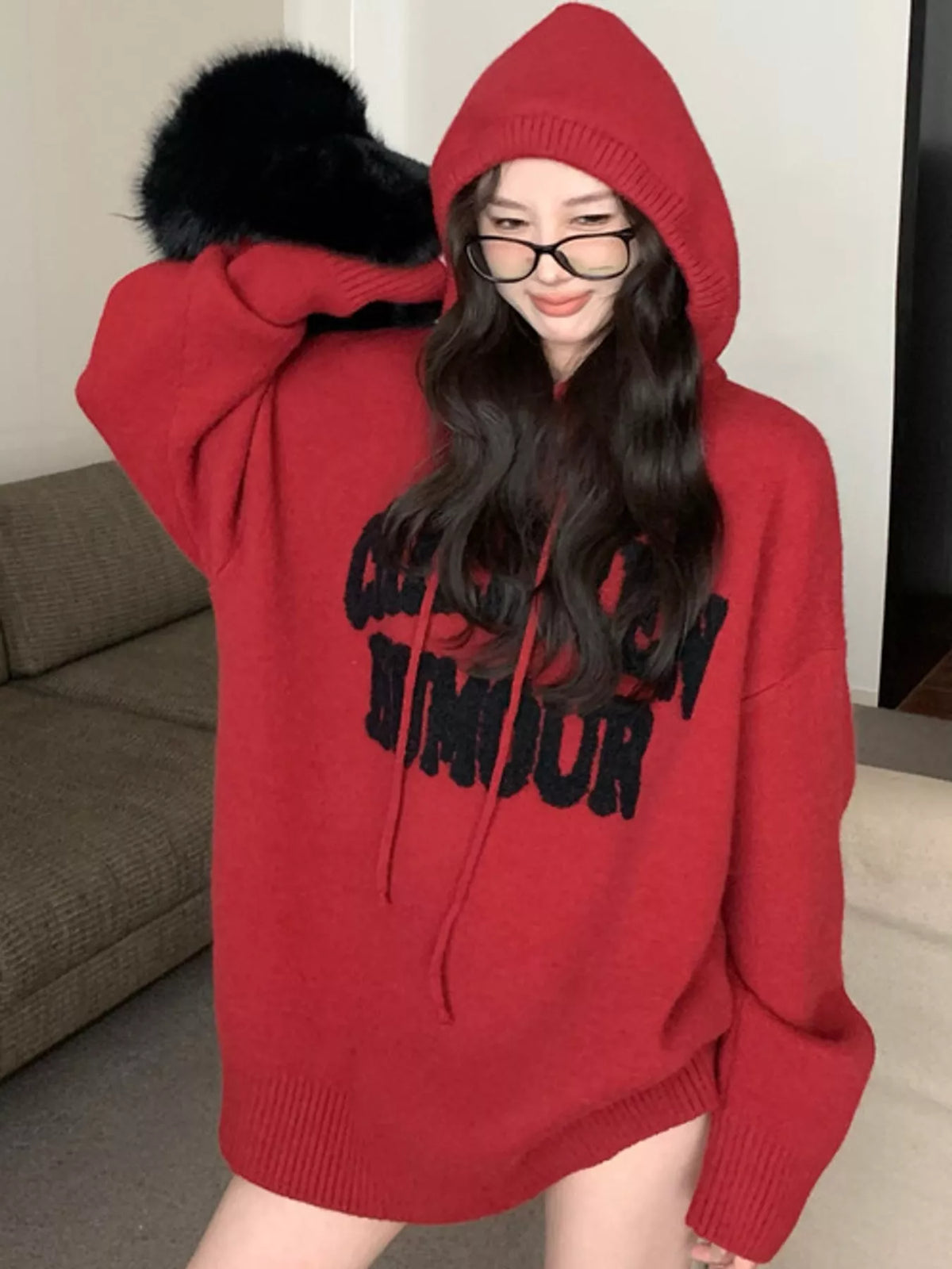 Graphic long-sleeve sweater