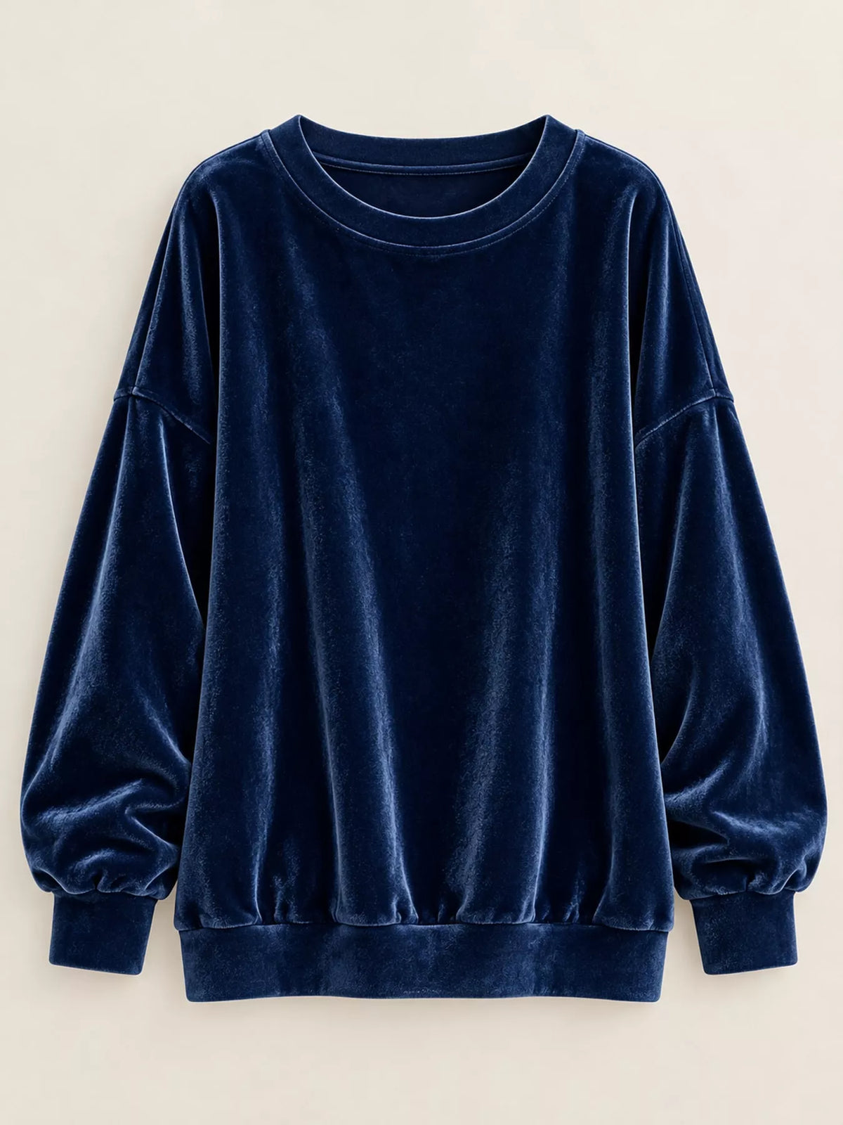 Crew-neck sweatshirt, navy hanging front