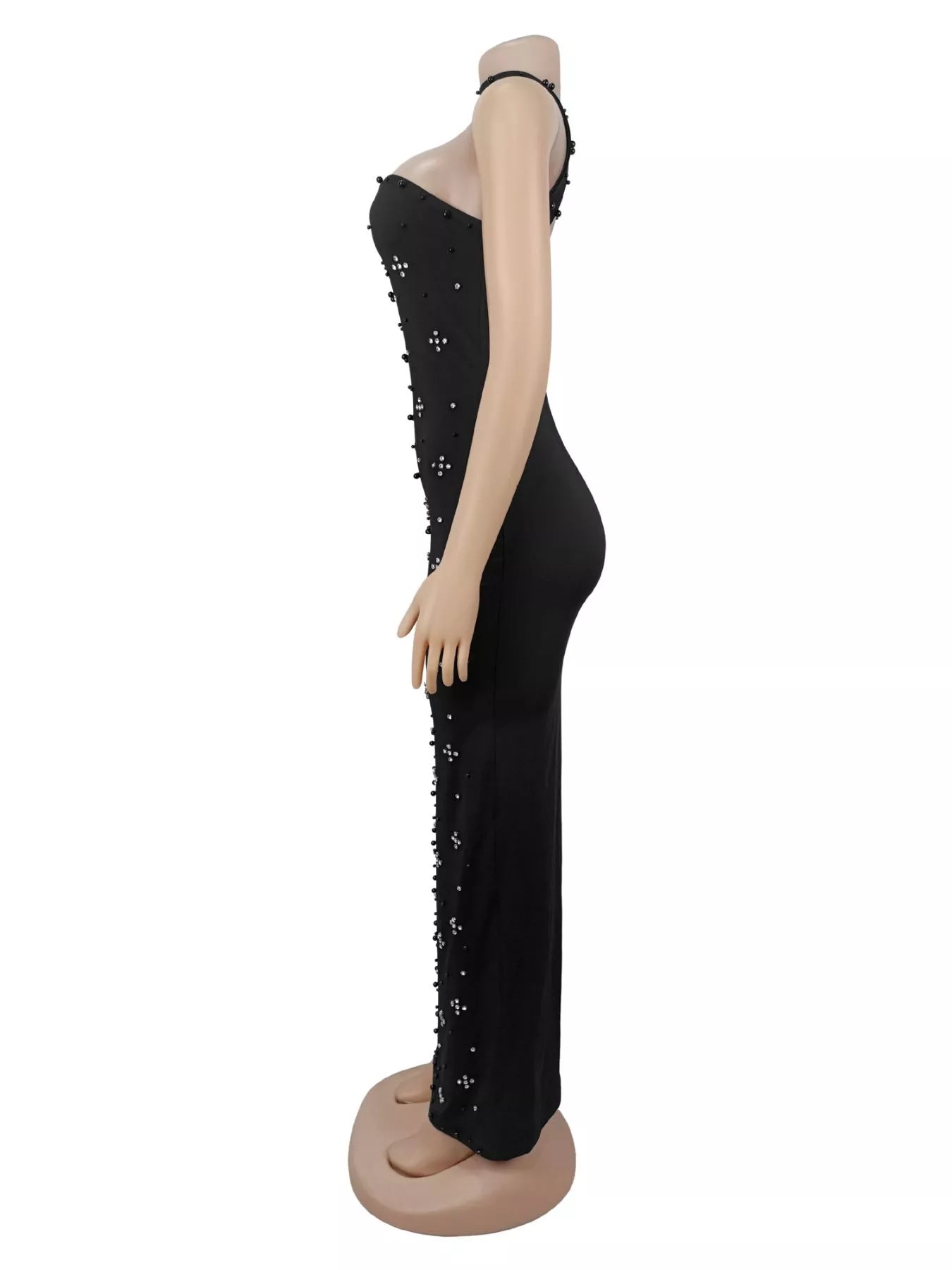 Trendsi Rhinestone Tube Bodycon Maxi Dress -