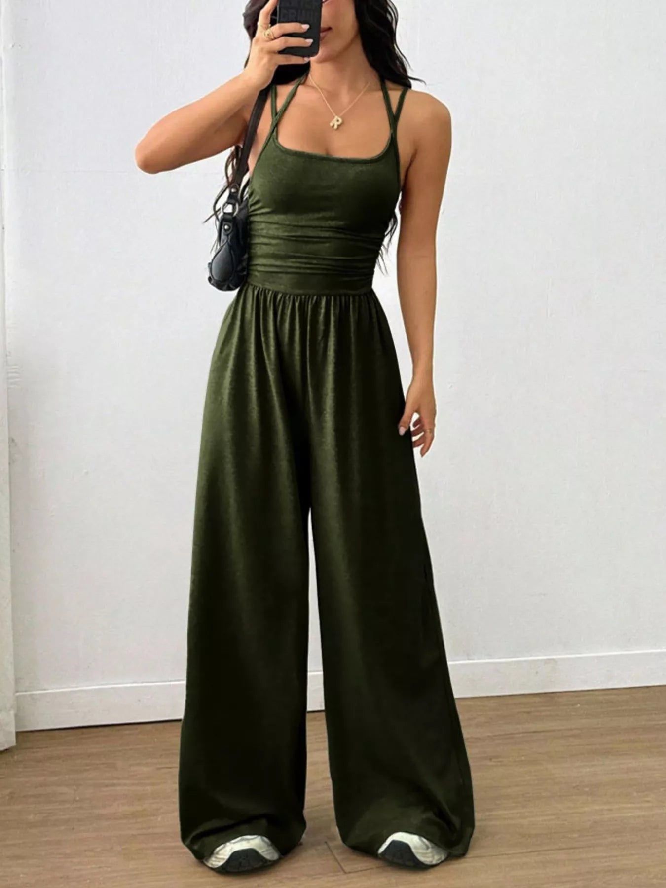 Trendsi Spaghetti Strap Wide-Leg Jumpsuit -