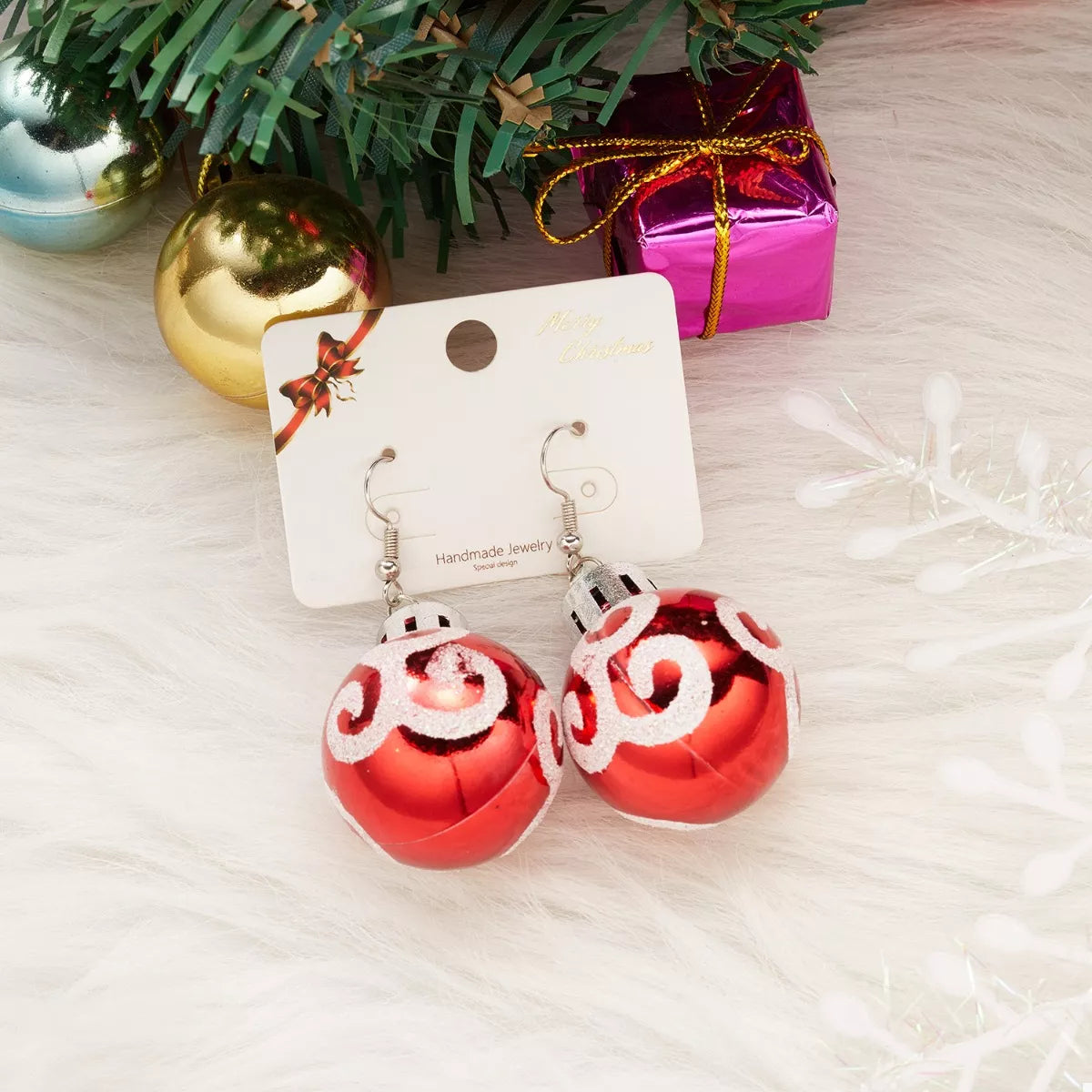 Trendsi Christmas Ball Drop Earrings -