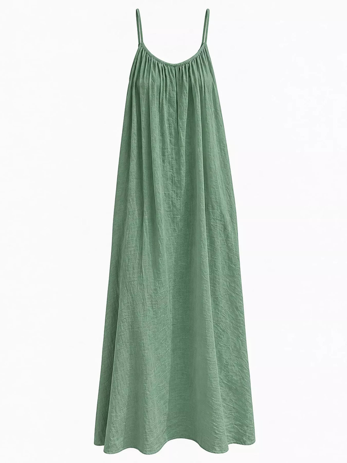 Backless Spaghetti Strap Maxi Dress — garment front