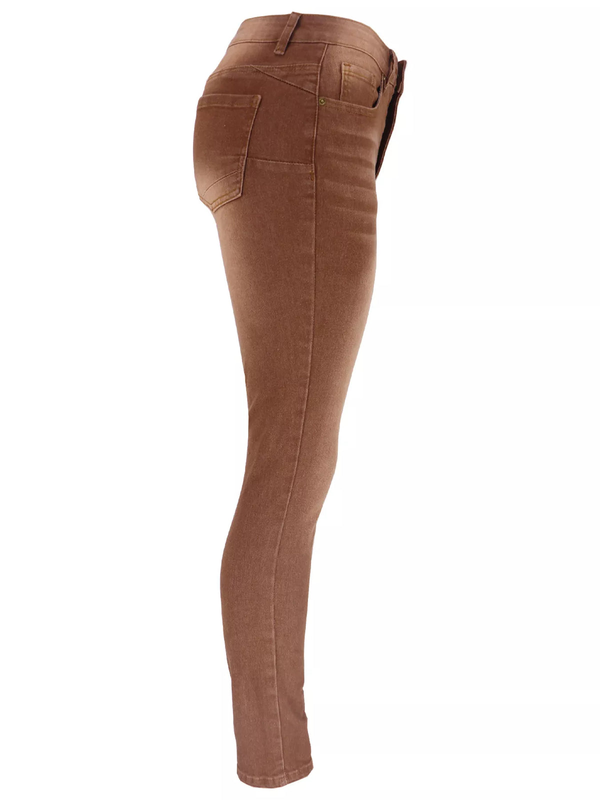 High-waisted slim-fit jeans
