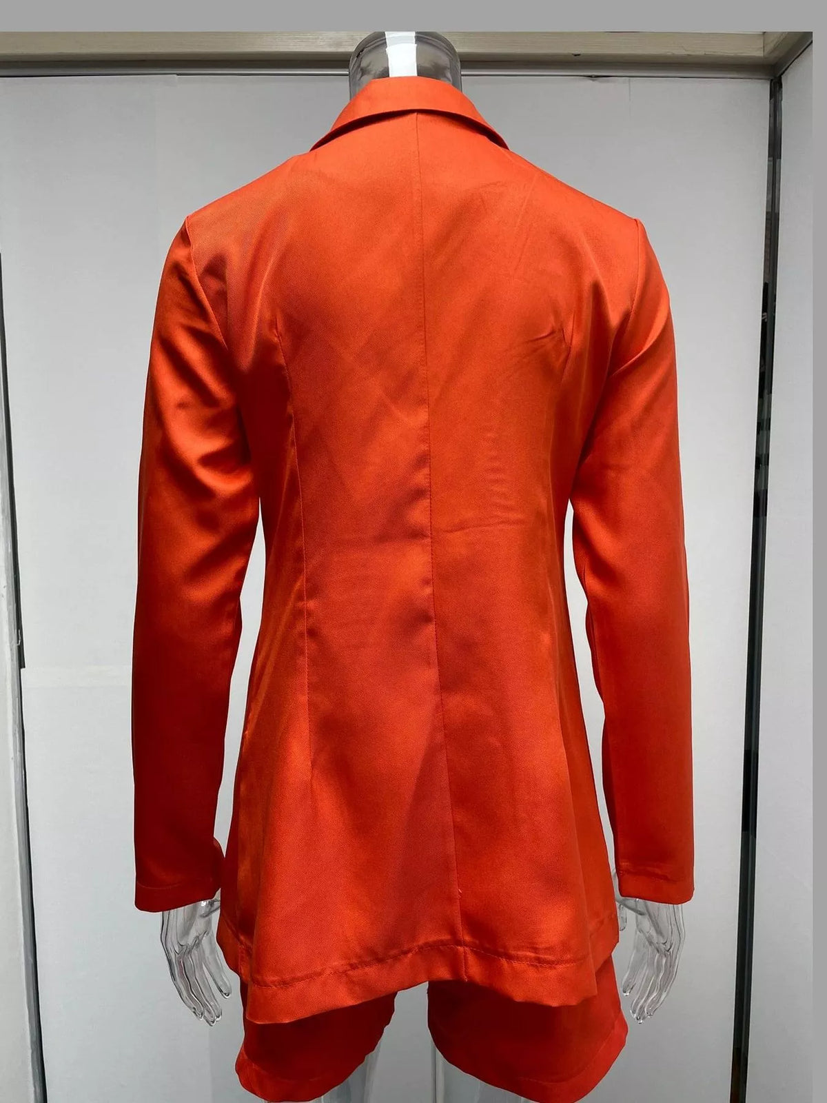 Collared long sleeve outfit set, back view