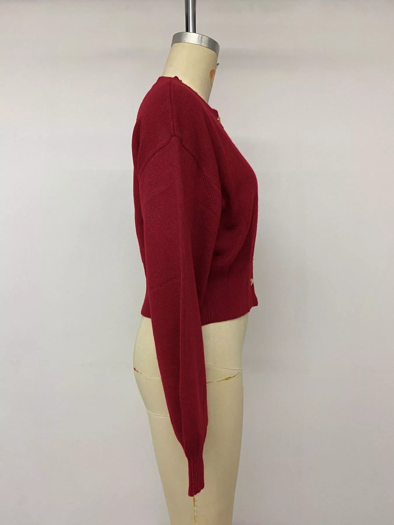 Trendsi Heart-Button Knit Cardigan -