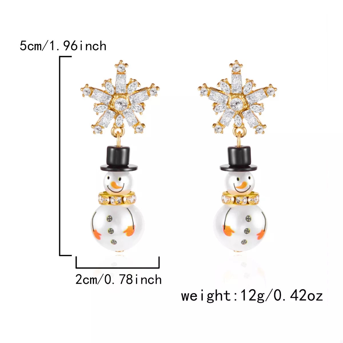 Trendsi Christmas Snowman Drop Earrings -