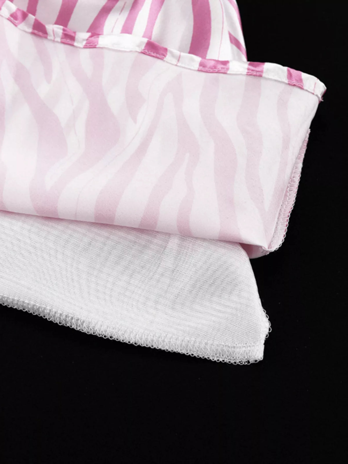Trendsi Satin Zebra Print Midi Skirt -